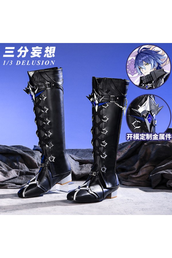 1/3 Delusion Genshin Impact Flins Black Short and Long Cosplay Boots